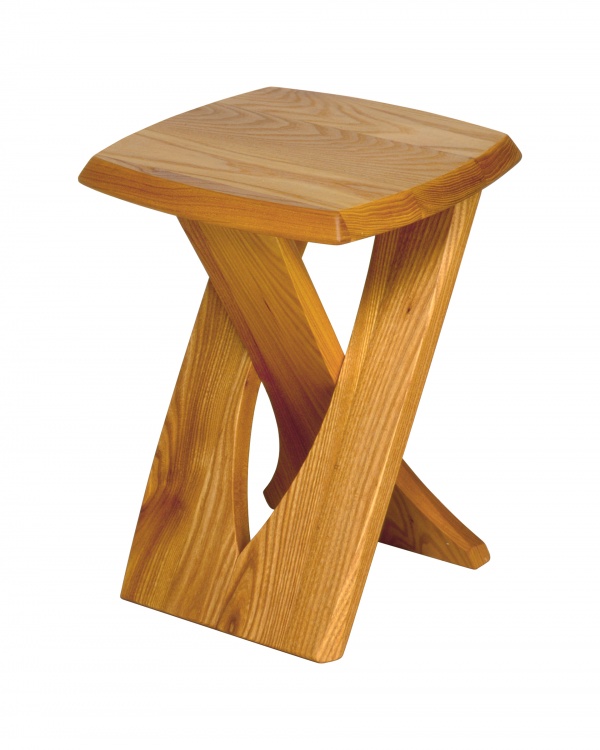Mikinona Tabouret En Bois Massif Rond 25x25 Cm, Siège Petit Garçon Et